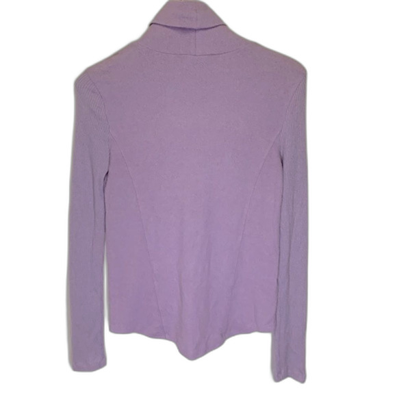 Saturday Sunday (Anthropologie) Lilac Brushed Fleece Turtleneck Sweater Size S - Picture 3 of 9